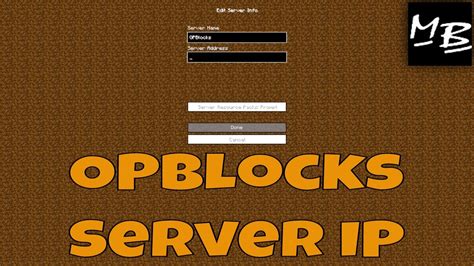 Minecraft Opblocks Server Ip Address Youtube