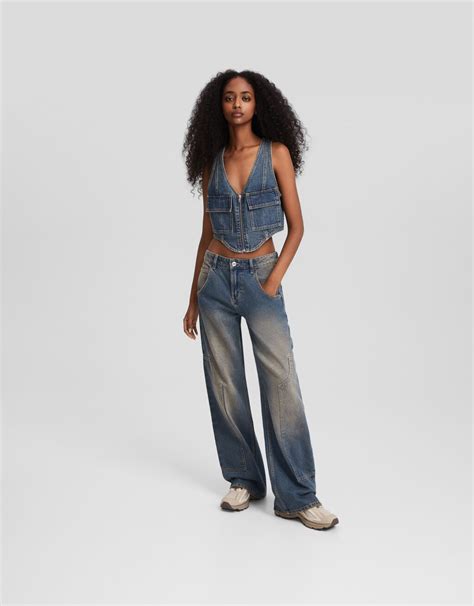 Baggy Carpenter Jeans Women Bershka