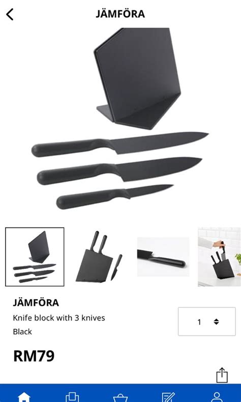 Ikea Knife Block With 3 Knives New Set Furniture And Home Living