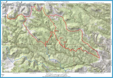 Red River Gorge Hiking Trails Map - TravelsFinders.Com