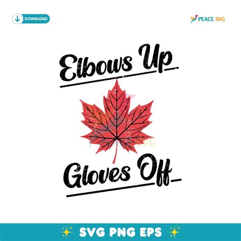 elbows  canada gloves  fun hockey svg clipart peace svg
