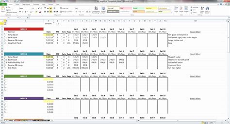 5 3 1 Spreadsheet intended for Crossfit Programming Spreadsheet ...