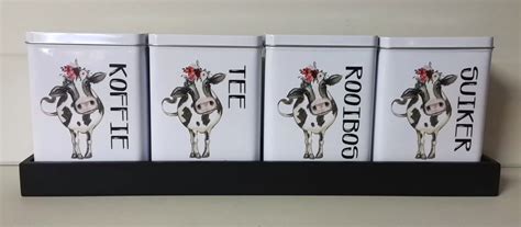 Cow Canisters x4 Afr – Fynbos Creations New Zealand