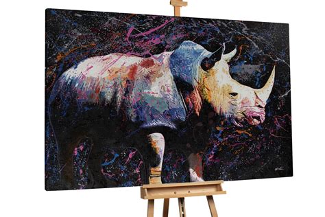 Dipinto A Olio Proud Rhino Ordinare KunstLoft