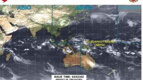 Ada Bibit Siklon Tropis 96S Di Sekitar Laut Sawu NTT Awas Cuaca