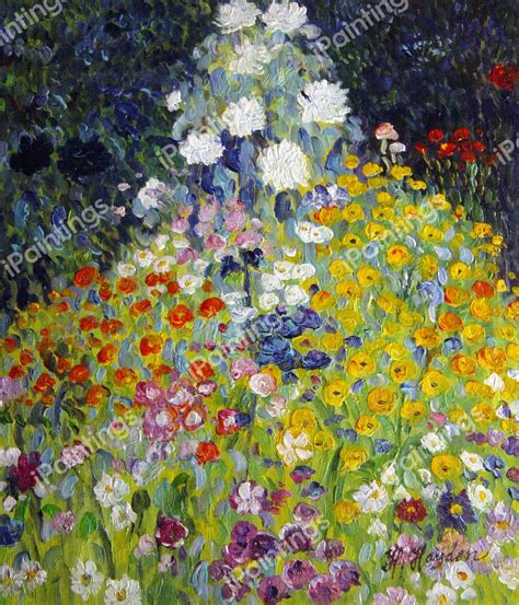 Flower Garden Painting by Gustav Klimt Reproduction | iPaintings.com