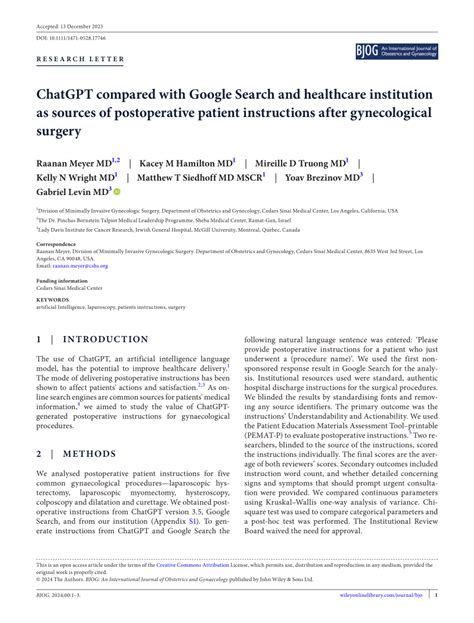 PDF ChatGPT Compared With Google Search And Healthcare Institution As