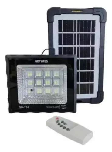 Reflector Lampara Led Panel Solar Exterior W Recargable Cuotas Sin