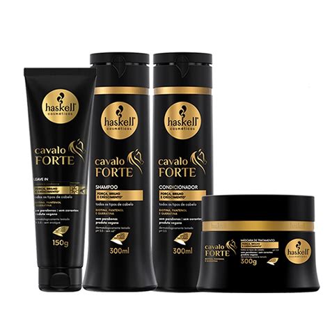 Kit Haskell Cavalo Forte 300ml Para Crescimento Capilar Shampoo