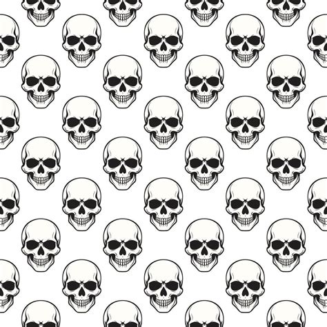 Skull Seamless Pattern 46904191 Vector Art At Vecteezy