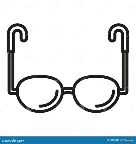 Eyeglasses Icon Outline Vector Eye Sight Stock Illustration