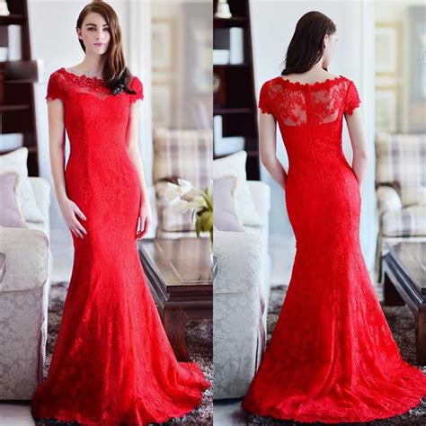 Robes Tonnantes Blog Robe De Soiree Longue Dentelle Rouge