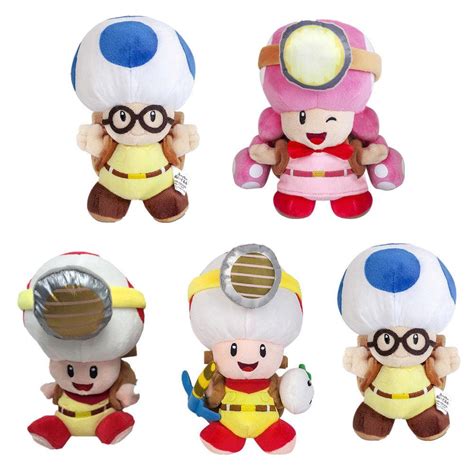 Super Mario Bros Captain Toadette Toad Plush Doll Figure Stuffed Toys