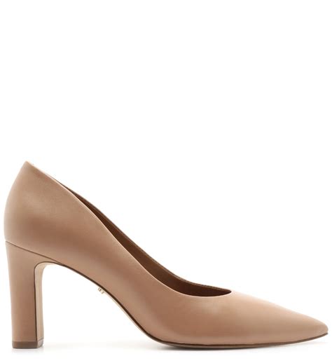 Scarpin Nude Couro Salto Bloco Neo Blush Arezzo