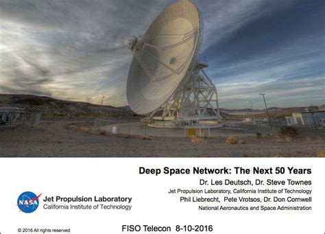 Nasa Fiso Presentation The Deep Space Network The Next Years