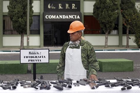 Sedena Destruye Armas Decomisadas En Puebla En La XXV Zona Militar E