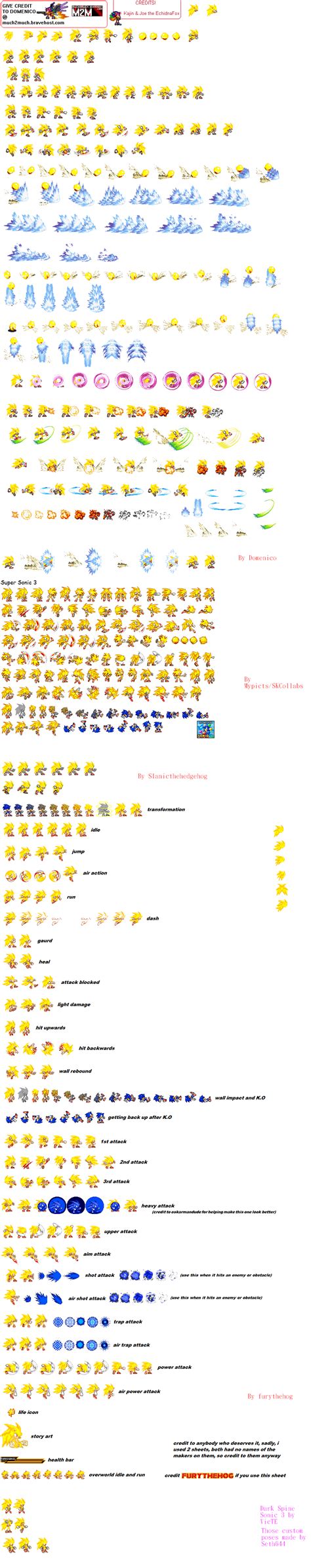 Ultimate Sonic Sprite Sheet