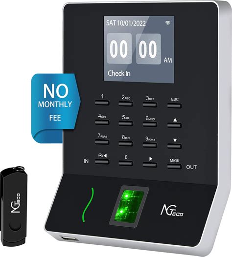 Amazon NGTeco Fingerprint Time Clock W2 Biometric Employee Time