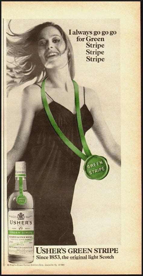 1971 Vintage Ad For Ushers Green Stripe Blended Scotch Whisky 031613