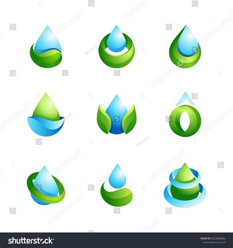 3d Water Drop Logo Design Blue Stock Vector Royalty Free 2023808906