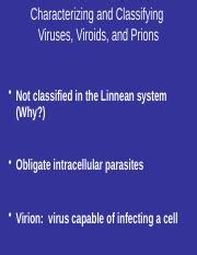 Ivy Tech BIO201 Chapter 13 Characterizing And Classifying Viruses And