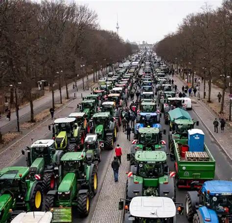 Germany Farmers Blockade Berlin In Tractor Protest