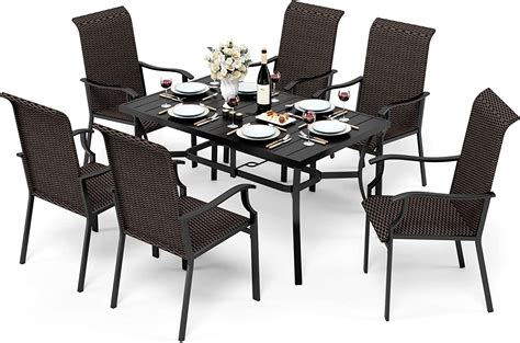 Amazon Mixpatio Outdoor Patio Dining Set Pcs Patio Furniture