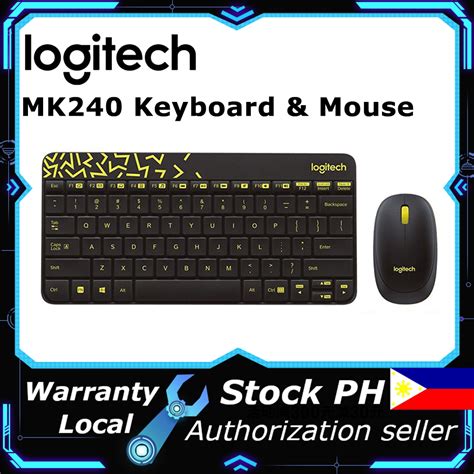 100 Original Logitech Mk240 Wireless Nano Keyboard And Mouse Combo Set Usb Mini 1000dpi