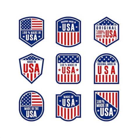 Etiqueta De Made In Usa Vector Premium