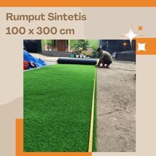 Jual Rumput Sintetis Meteran Outdoor Ukuran X Tebal Cm Untuk