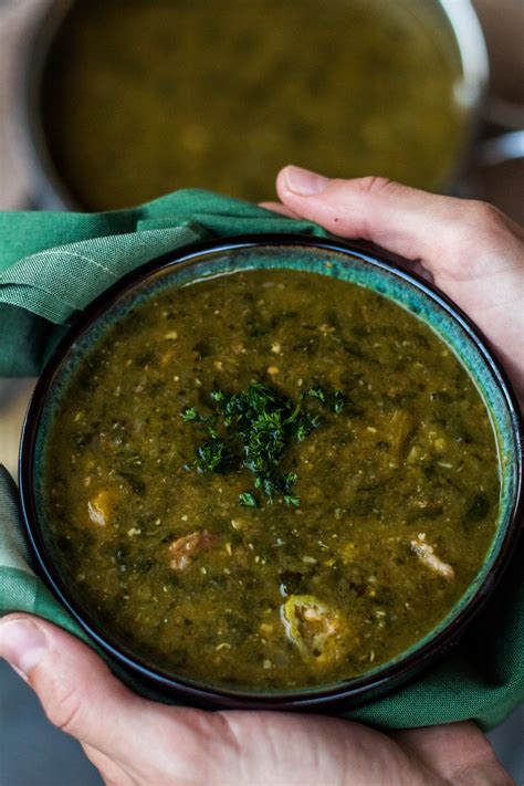 Callaloo Soup Joanne Style Olive And Mango
