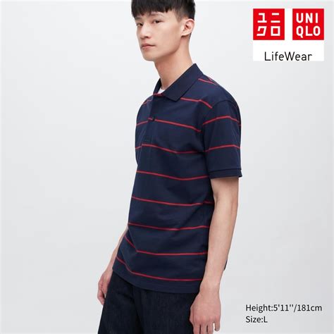 Jual Uniqlo Kaos Polo Dry Pique Garis Lebar Shopee Indonesia