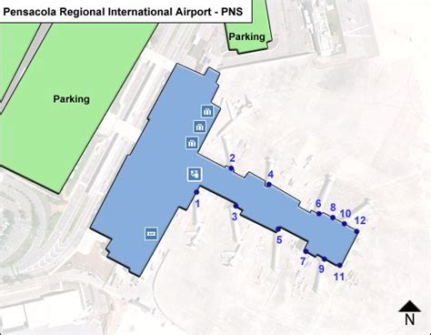 Pensacola International Airport PNS Main Terminal Map