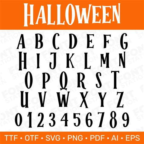 Halloween Font - Spooky Pumpkin Font - Instant Download