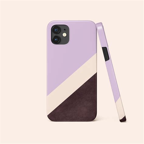 Lavender Purple Phone Case Geometric Iphone Case Purple Etsy