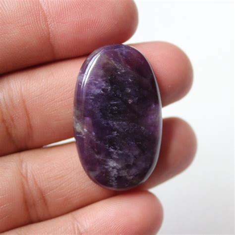 Awesome Natural Amethyst Cabochon Gemstone Beautiful Purple Etsy