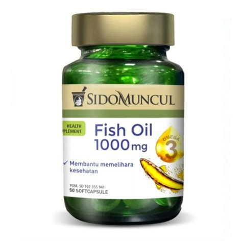 Jual Sidomuncul Natural Fish Oil 1000 Mg 50 Kapsul Shopee Indonesia