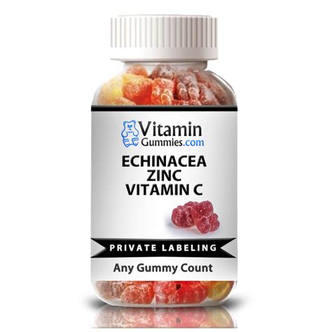 Private Label Echinacea Zinc And Vitamin C Gummy Vitamin Supplement