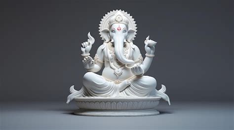 Premium AI Image | Lord Ganesh Statue on white background with copy ...