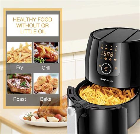 Simpletaste Air Fryer For Delicious Low Calories Food Rapid Air