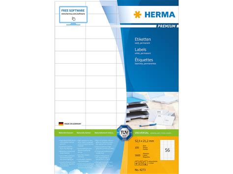 Herma Etiketten Premium X Mm Weiss Perm St Bl