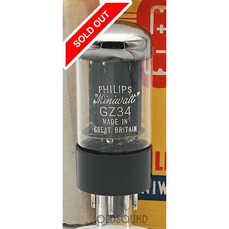 GZ34 5AR4 MULLARD PHILIPS MINIWATT 5U4G 22S22C VALVOLA RADDRIZZATRICE