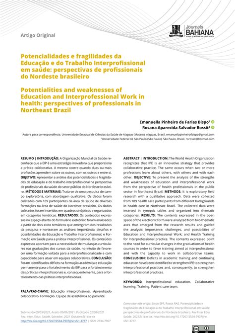 Pdf Potencialidades E Fragilidades Da Educa O E Do Trabalho