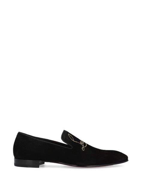 Christian Louboutin Logo-detailed Loafers in Black for Men | Lyst