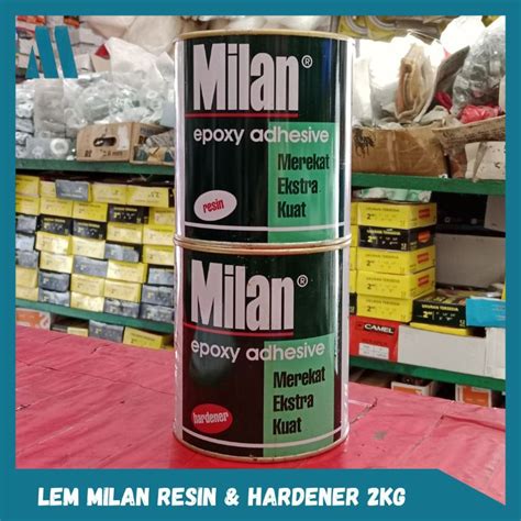 Jual Lem Milan Epoxy Resin 1kg Hardener 1kg 1set 2kg Shopee Indonesia