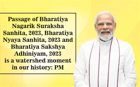 Passage Of Bharatiya Nagarik Suraksha Sanhita 2023 Bharatiya Nyaya