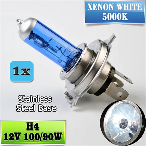 H Halogen Bulb V W K Xenon Dark Blue Glass Car Headlight