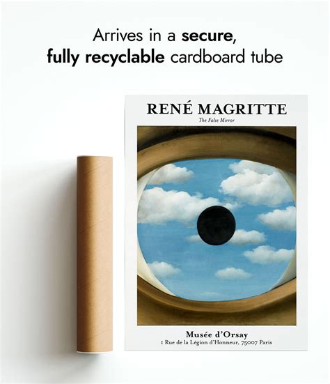 false mirror rene magritte art framed prints posters animato