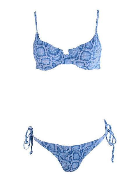 Famous Shoes Set Bikini Floral Ψηλόμεσο Μπλε CP20244 BLUE Skroutz gr