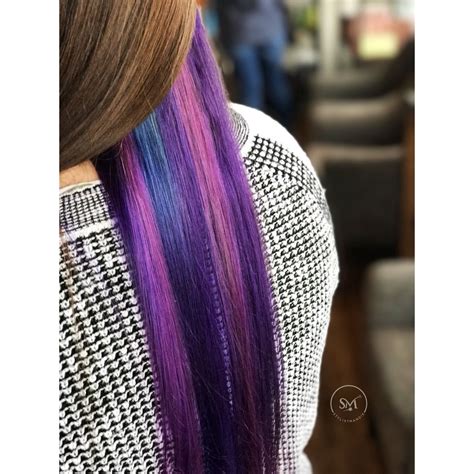 Purple And Blue Underlights By Stylistmandie Purple Hair